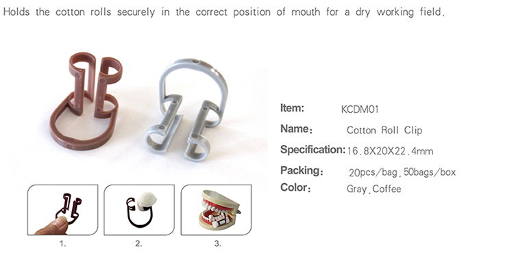 Disposable Dental Cotton Roll Clip Holder